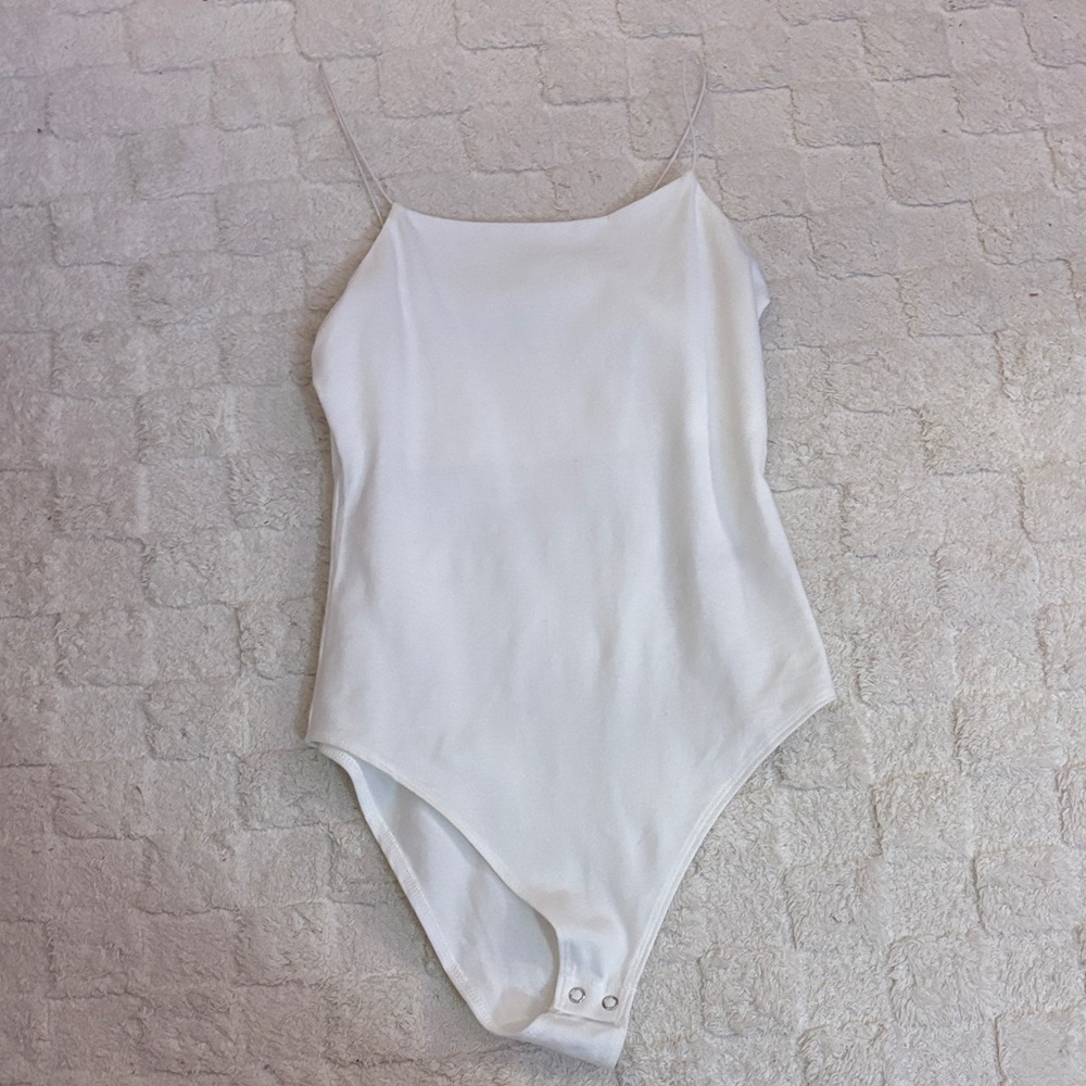 Wild Fable Cream Bodysuit with Spaghetti Straps